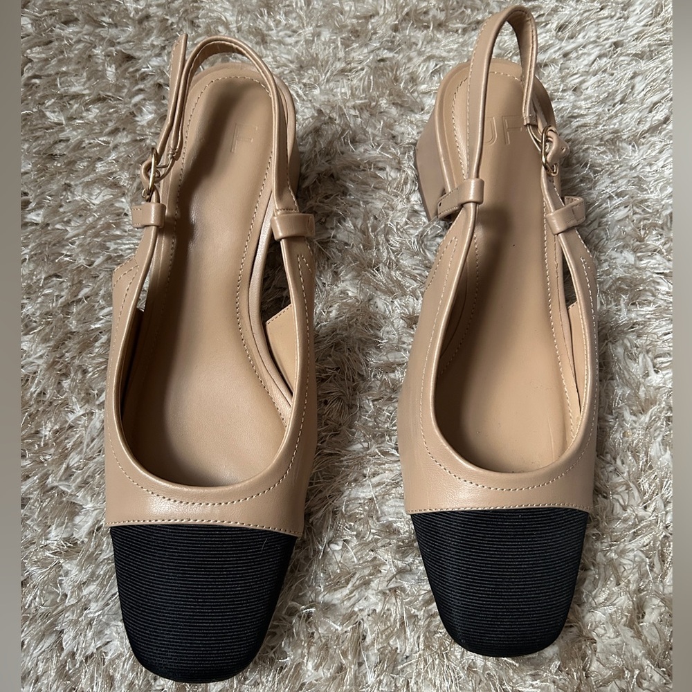 Just Fab Slingback Block Heel